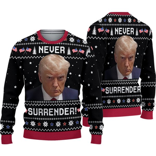 Trump "Never Surrender" Ugly Sweater-image