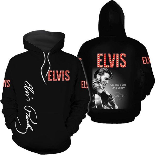 Elvis Presley Christmas 3D Hoodie-image