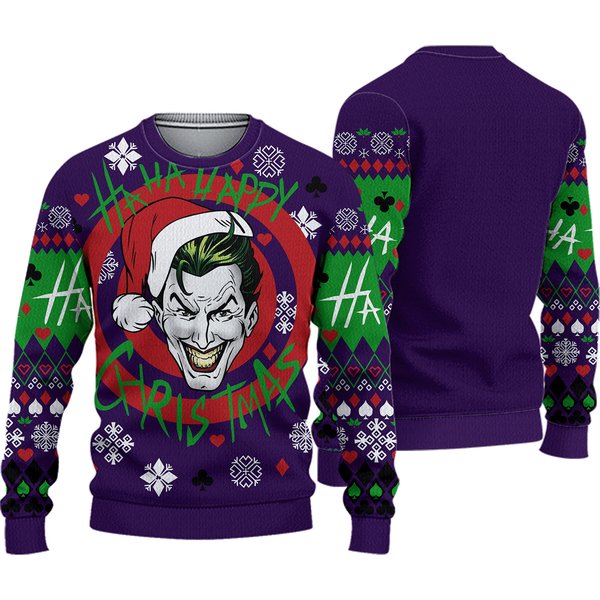 Haha Happy Christmas Joker Christmas Sweater-image