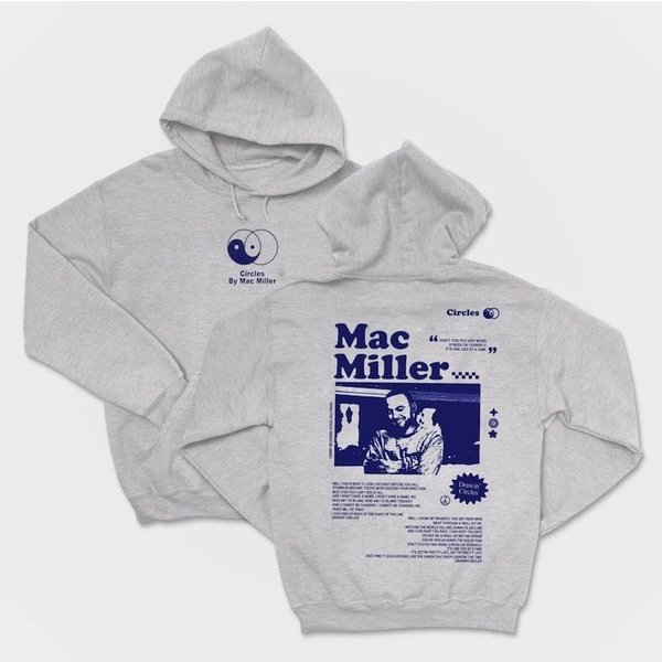 Macmiller Circles Shirt, Macmiller Merch For Fans, Vintage Style Unisex Hoodie