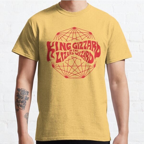 Gizzard King T-Shirt, King Gizzard And The Lizard Wizard, Multicolour Writing Shirt-image
