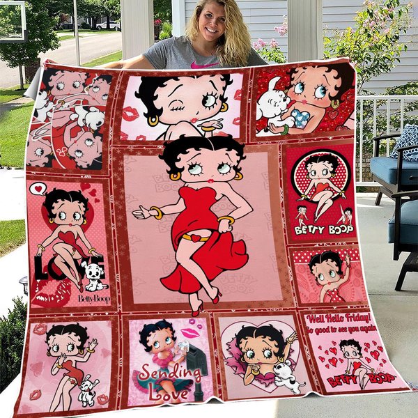 Betty Boop Fleece Blanket Quilt-image