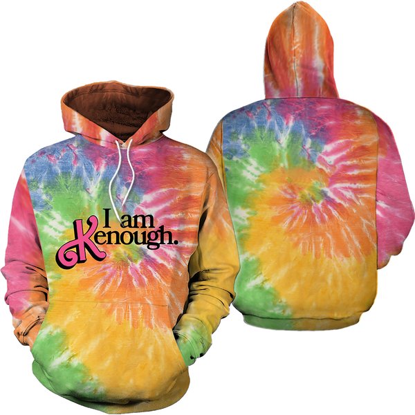 I Am Kenough Tie Dye Pullover Hoodie-image