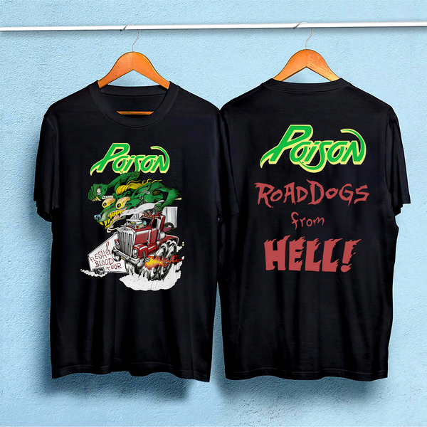 Vintage 90S Poison Flesh & Blood Tour Brockum T-Shirt-image