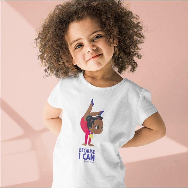 Simone Biles Toddler Shirt, Because I Can Shirt, Simone-Biles Goat-image