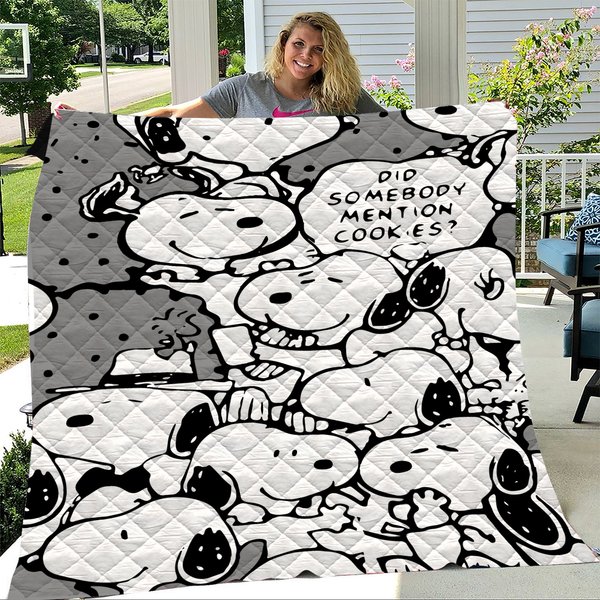 Funny Pattern Snoopy Fleece Blanket-image