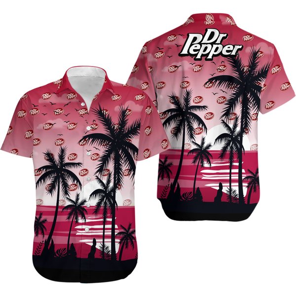 Dr Pepper Vintage Button Shirt-image