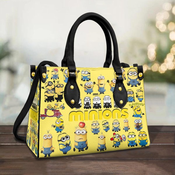 Minions Women Leather Handbag, Minions Bags