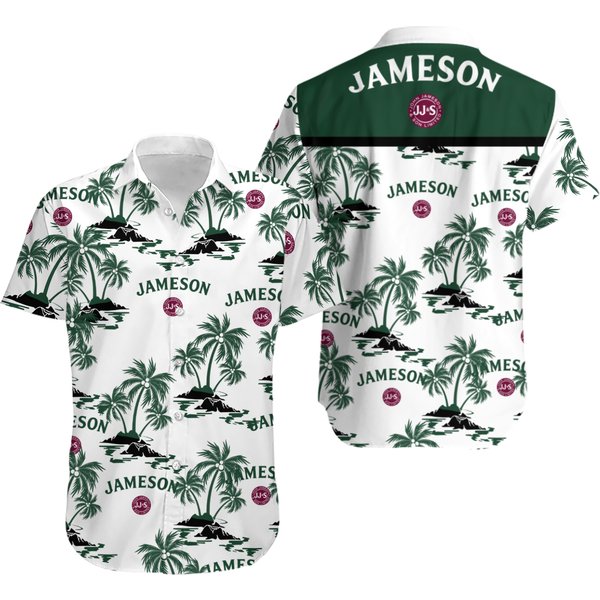 Vintage Green Jameson Hawaiian Shirt | Gift For Beer-image