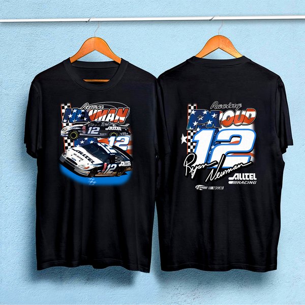 Vintage Ryan Newman Racing Proud Graphic Print T-Shirt-image