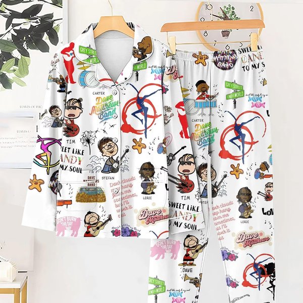 Christmas Dmb Pajamas Set, Dave Matthews Pajamas, Dave Matthews Band Pyjamas-image