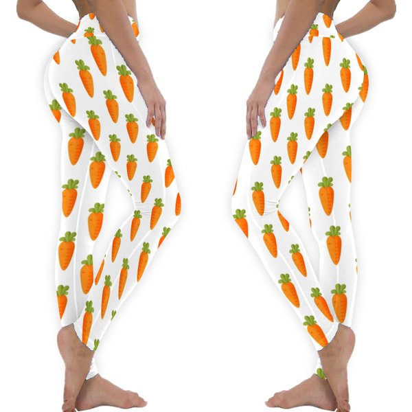 Cute Carrot Vegetable Leggings-image