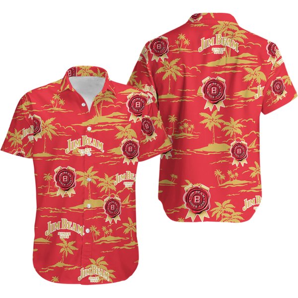 Jim Beam Hawaiian Beach Pattern Shirt-image