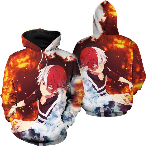 Todoroki Shoto Cosplay 3d Hoodie