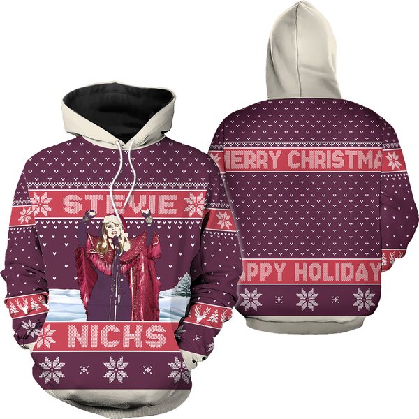 Christmas Stevie Nicks Music 3D Hoodie-image