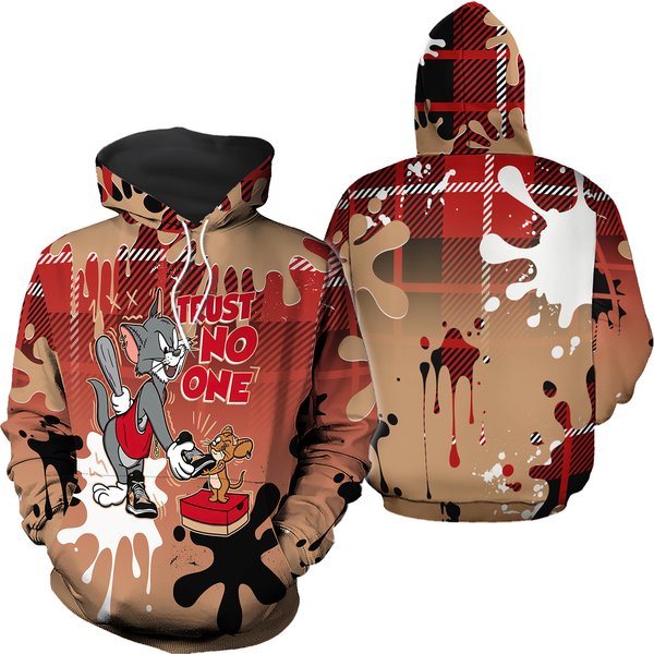 Trust No One Cat And Mouse 3D Splash Match Aj 1 Mid Tartan-image