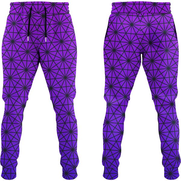 Star Net (Ultraviolet) Sacred Geometry Edm Rave Festival Joggers-image