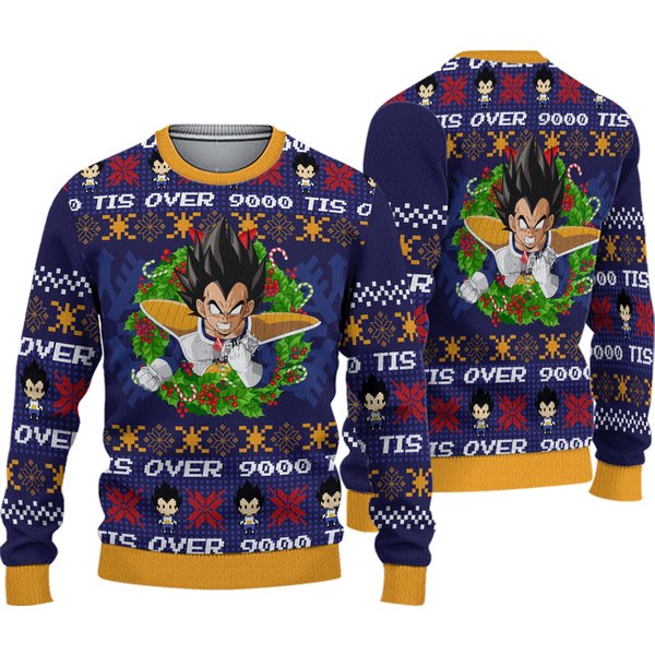Tis Over 9000 Dragon Ball Z Ugly Christmas Sweater-image