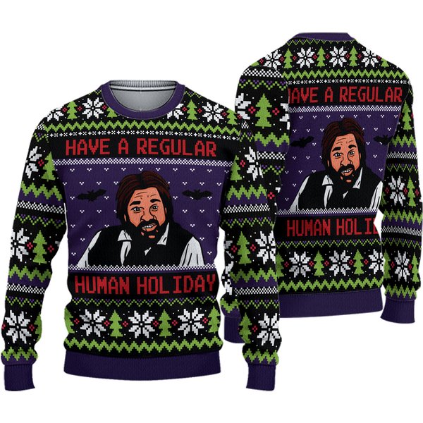 Have A Regular Human Holiday Ugly Christmas Sweater-image
