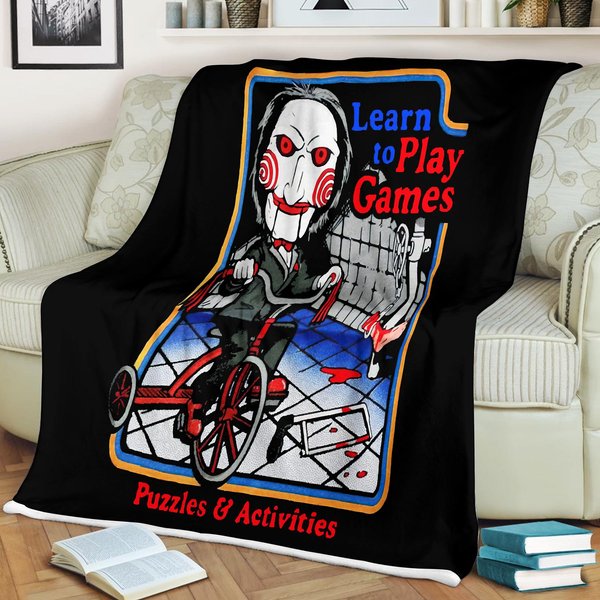 Billy Jigsaw Learn To Play Games Art Throw Blanket-image