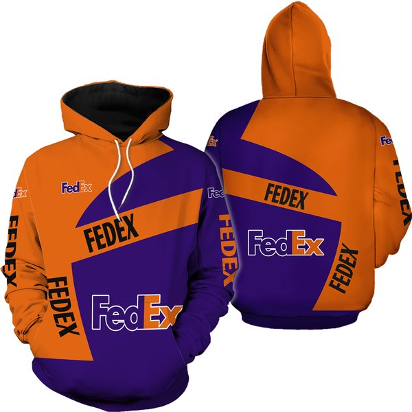 Fedex Express Orange Blue 3D Hoodie-image