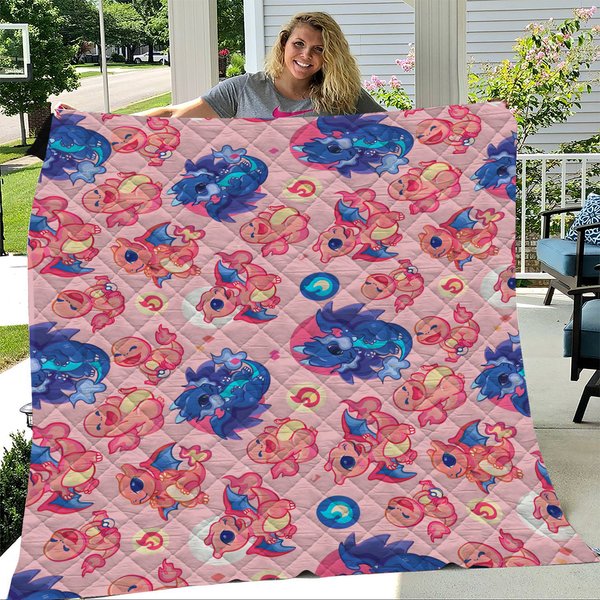 Mega Charizard Pkm Quilts Blanket-image