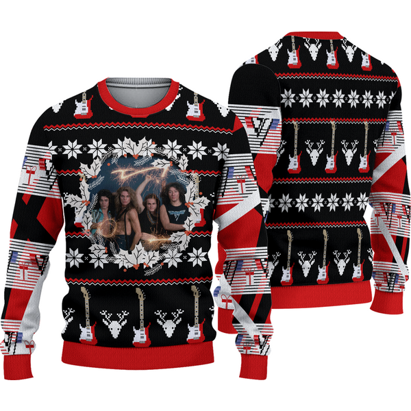 Eddie Halen Ugly Christmas Sweater, Christmas Sweater, Ugly Knitted Sweater