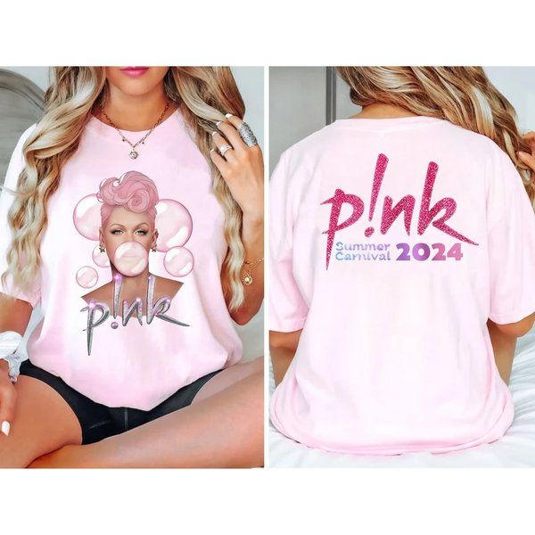P!Nk Pink Singer Summer 2024 Tour Shirt, Concert 2024 P!Nk Shirt-image