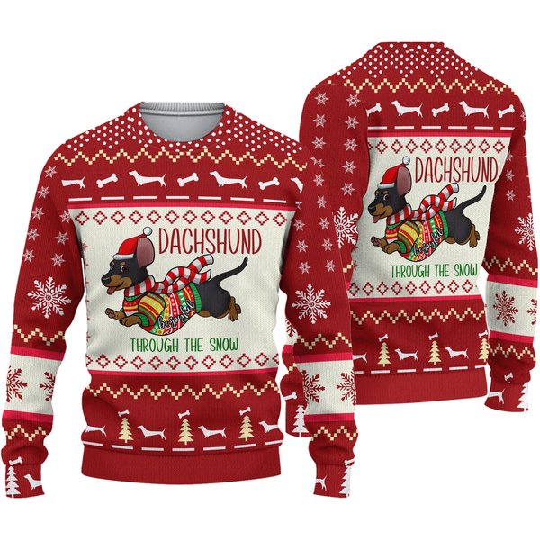 Dachshund Through The Snow Ugly Sweater-image
