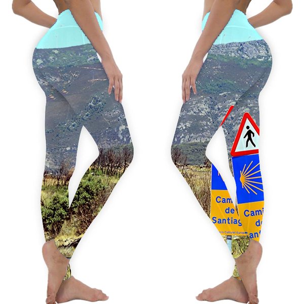 El Camino De Santiago Sign, Spain Leggings-image