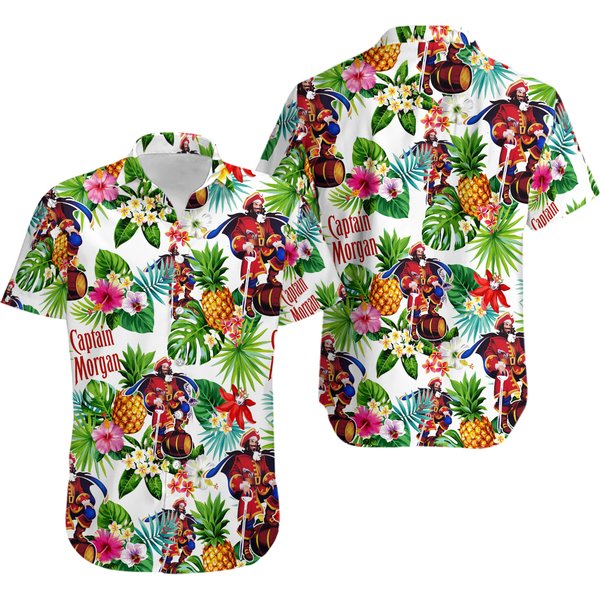 Tropical Captain Morgan Hawaiian Shirt-image