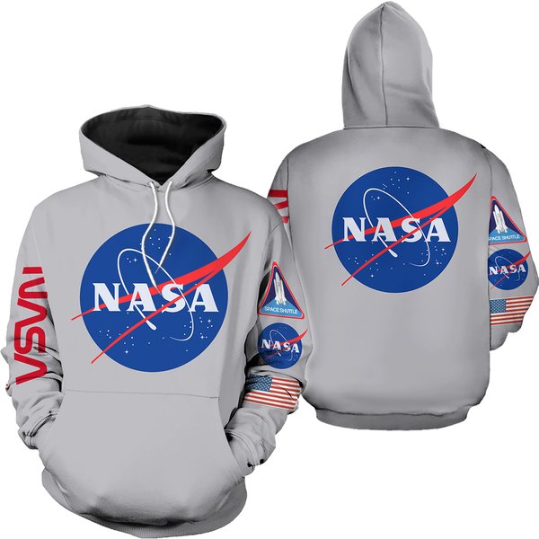 Nasa Hoodie With Sleeve Prints-image