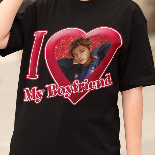 Skz Seungmin Photoshoot I Love My Boyfriend Shirt Custom Photo Shirt-image