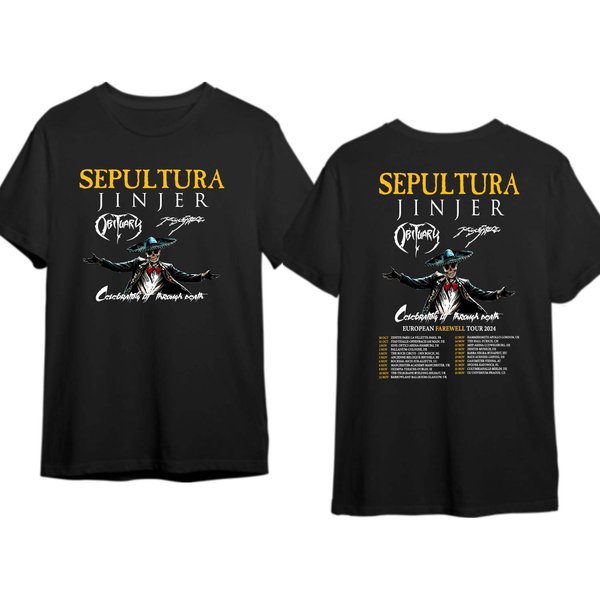Sepultura Jinjer Celebrating In Through Death European Farewell Tour 2024 Shirt-image