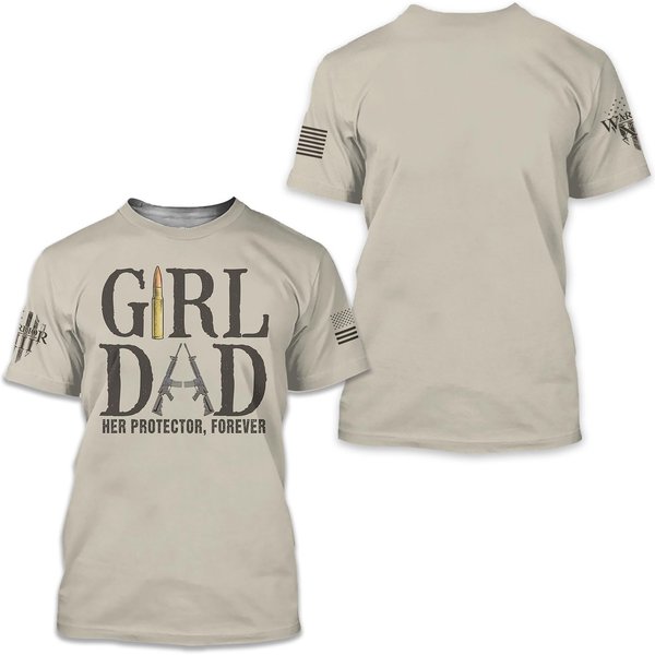 Girl Dad Her Protector Forever T-Shirt-image