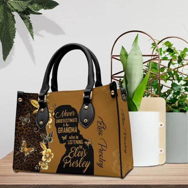 Elvis Presley Leather Bag, Women Leather Handbag, Music Lover Bag-image