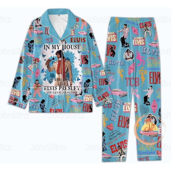 Elvis Presley Pajamas Set, Rock And Roll Pajamas Pants, Elvis Presley-image