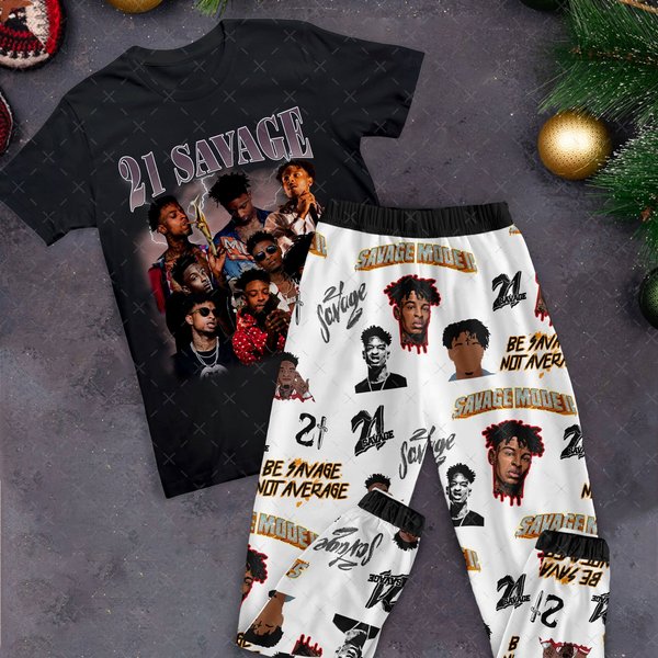 21 Savage Pajamas Set Family Pajamas, Family Christmas Pajamas Set.