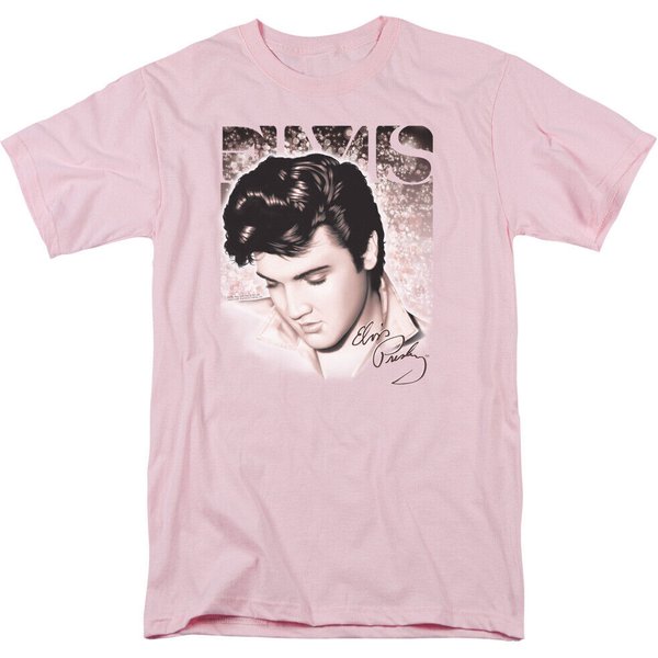 Elvis Presley Star Light T Shirt Mens Licensed The King Tee Light Pink-image