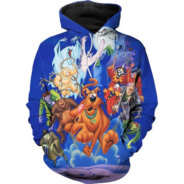 Scooby Doo Friends Running Where Are You 3D Hoodie Christmas Gift-image