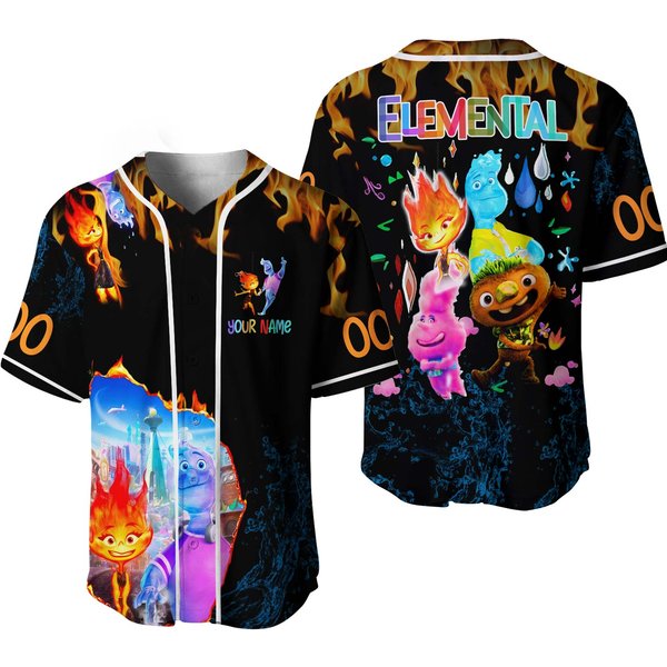 Elemental Jersey Shirt, Elemental Baseball Jersey-image