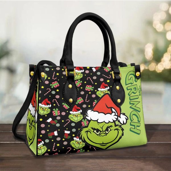 Christmas Funny Character Leather Handbag-image