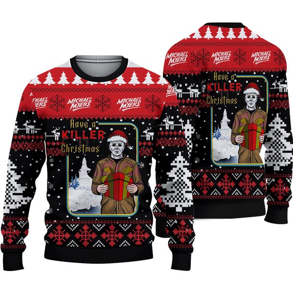 Michael Myers Horror Christmas Ugly Sweater-image
