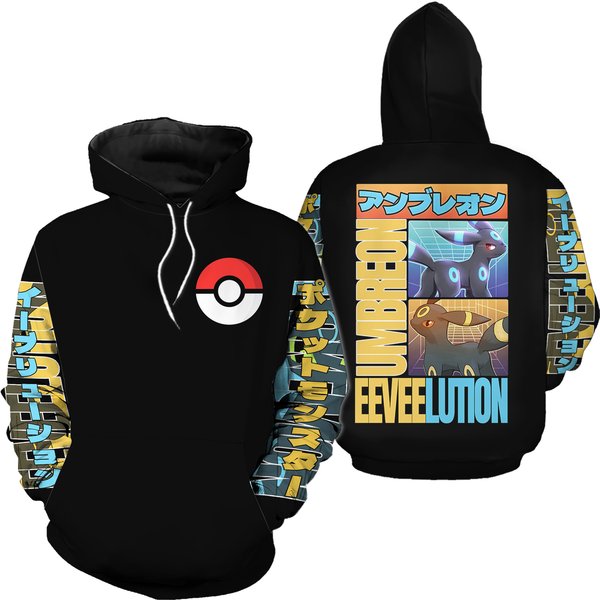 Eevee Umbreon Full Over Print 3d Hoodie