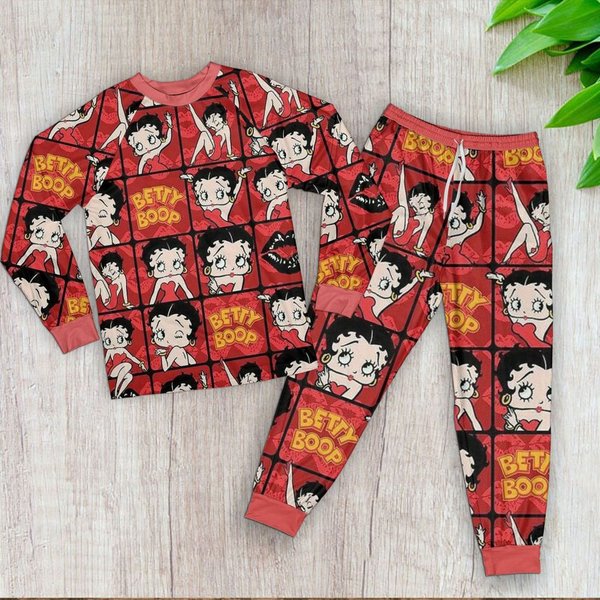 Betty Boop All-over Print Adult Pajamas Set