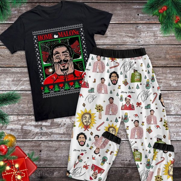 Post Malone Family Christmas Pajamas-image