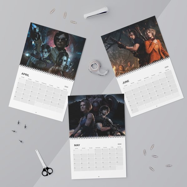 Resident Evil Franchise Wall Calendar 2024-image
