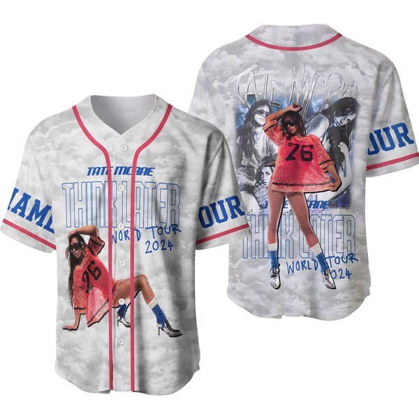 Custom Name Tate Mcrae World Tour Baseball Jersey-image