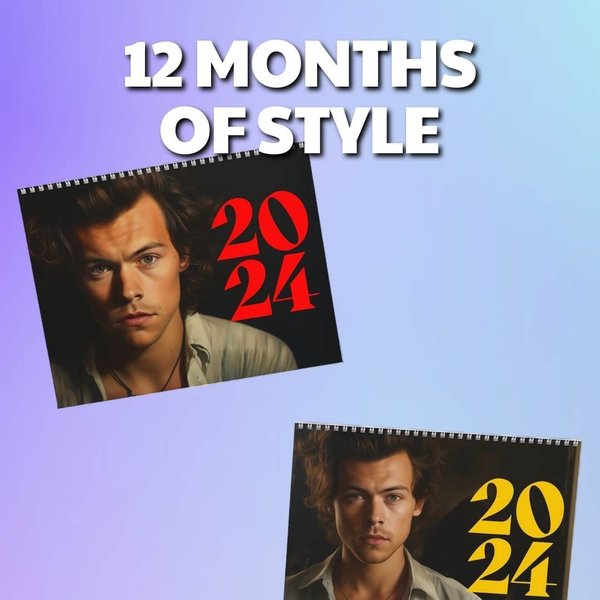 12 Months Of Harry Wall Calendar 2024 | Harry Merch-image