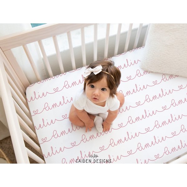 Personalized Crib Sheet, Fitted Sheet For Boy Or Girl-image